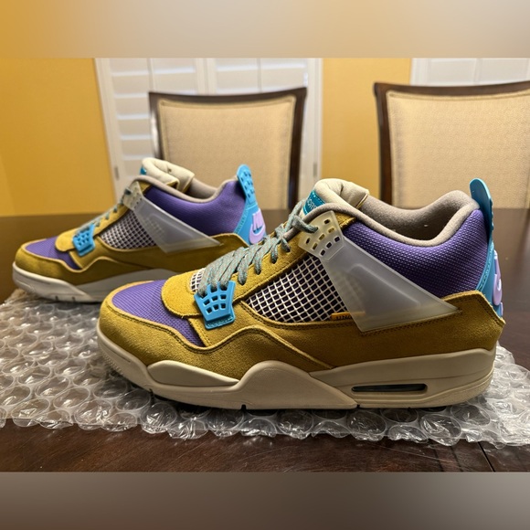 Nike Air Jordan 4 Retro x Union Desert Moss Sneaker Shoes Size US 13 - Picture 2 of 14